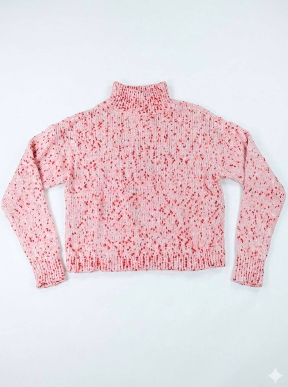 🔸️Lauren Conrad Pink Popcorn Mock Turtleneck Sweater Small